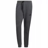 Dresy męskie - Spodnie męskie adidas Essentials Tapered Cuff 3 Stripes ciemnoszare GK8826 - miniaturka - grafika 1