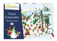 Zabawki kreatywne - Puzzle obserwacyjne Góry Zimą - miniaturka - grafika 1