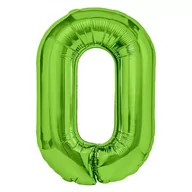 Balony i akcesoria - BALON FOLIOWY 100 CM CYFRA 0 ZIELONY - miniaturka - grafika 1