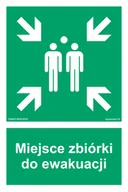 Systemy ekspozycyjne i znaki informacyjne - AF007 MIEJSCE ZBIÓRKI DO EWAKUACJI, FS - FOLIA SAMOPRZYLEPNA FOTOLUMINESCENCYJNA; (150X225MM) - miniaturka - grafika 1