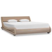 Łóżka - vidaXL Rama łóżka, kolor cappuccino, sztuczna skóra, 120 x 200 cm - miniaturka - grafika 1