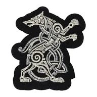 Odzież taktyczna i umundurowanie - M-Tac - Naszywka Wilk Fenrir - Haft - Cordura 500D - Czarny - 51327002 - miniaturka - grafika 1