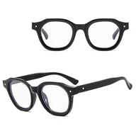 Okulary korekcyjne, oprawki, szkła - Okulary Owalne zerówki do komputera z filtrem BLUE LIGHT STL45E czarne + akcesoria - miniaturka - grafika 1