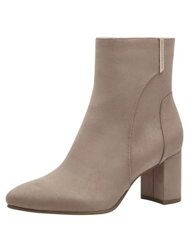 Marco Tozzi by Guido Maria Kretschmer Damskie botki Zip+Slip 2-85302-43 Modne kozaki, TAN, 42 EU, Tan, 42 EU