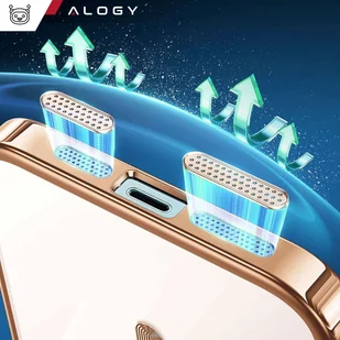 Etui MagSafe Case do iPhone 15 Pro Max Glamour Luxury obudowa Slim Ring Alogy Złote przezroczyste + Szkło - Etui i futerały do telefonów - miniaturka - grafika 12