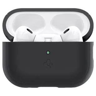 Etui ochronne na słuchawki Spigen Silicone Fit Strap do Apple AirPods Pro 1/2 czarny/black ACS05479 - Akcesoria do słuchawek - miniaturka - grafika 7