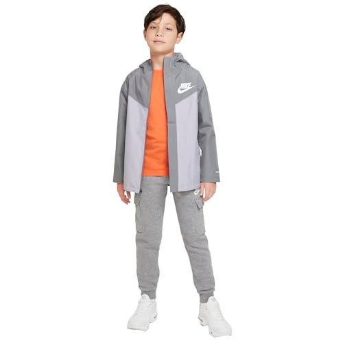 Nike DM8128-084 B NSW SF WR Jacket Boy's SMOKE GREY/LT STEEL GREY/WHITE rozmiar L