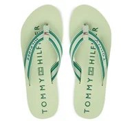 Klapki i japonki damskie - Japonki Tommy Hilfiger Th Webbing Summer Sandal FW0FW09193 Zielony - miniaturka - grafika 1