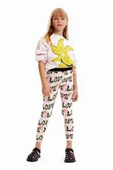 Legginsy - Desigual Dziewczęce legginsy ogrodowe, czerwone, M, czerwony, 8 Lata - miniaturka - grafika 1