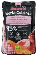 Mokra karma dla kotów - SUPER BENEK World Cuisines Karma dla kotów - cielęcina w marchwekowej galaretce 100g - miniaturka - grafika 1