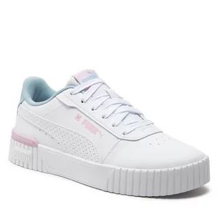 Buty dla dziewczynek - Sneakersy Puma Carina 2.0 Tropical Jr 395574-01 Puma White/Turquoise Surf/Grape Mist - grafika 1