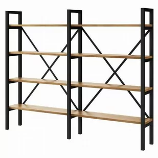 Regał Nebraska+R na książki LOFT 130 x 160-200 x 30 cm D4 - Regały - miniaturka - grafika 1