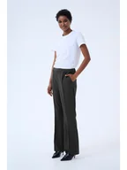 Spodnie damskie - Kaffe Spodnie garniturowe w kolorze szarym - miniaturka - grafika 1