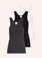 Koszulki i topy damskie - Calvin Klein Top, 3 Szt. 100% Cotton schwarz - miniaturka - grafika 1