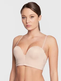Wonderbra Biustonosz push-up WB000BHM Beżowy - Biustonosze - miniaturka - grafika 1