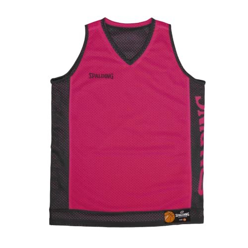 Spalding - Dwustronny tank top - top do koszykówki - fuksja/czarny - rozmiar XL - odzież sportowa - koszykówka