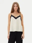 Koszulki i topy damskie - Vero Moda Top Denise 10329790 Beżowy Regular Fit - miniaturka - grafika 1