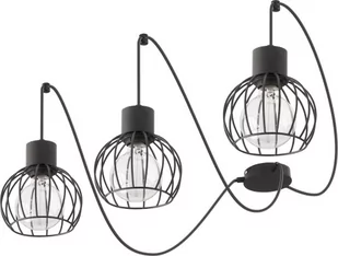 Sigma Lampa wisząca LUTO KOŁO 3 długa czarna 31151 - Lampy sufitowe - miniaturka - grafika 1