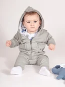 Bluzy dla chłopców - Chłopięca bluza dwustronna szara Nicol,r.80 - miniaturka - grafika 1