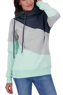 Swetry damskie - Alife and Kickin StacyAK A bluza damska sweter ze stójką sweter XS-XXL, miętowy melanż, XL, miętowy nakrapiany - grafika 1