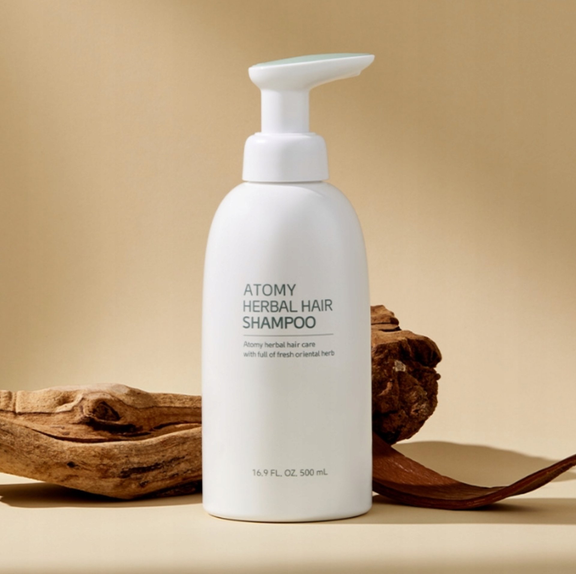 Ziołowy Szampon 500ml Atomy Herbal Hair Shampoo,OCZYSZCZANIE masażer