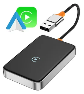 Bezprzewodowy Adapter USB TRADEBIT 2w1 CarPlay Android Auto do samochodu - Transmitery FM - miniaturka - grafika 1