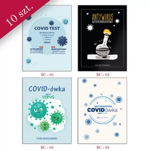 ZABAWNE ETYKIETY NA ALKOHOL - COVID-ÓWKA - 10 szt. - Pozostałe akcesoria kuchenne - miniaturka - grafika 1