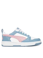 Buty dla dziewczynek - Puma Sneakersy Rebound V6 Lo Jr 393833 30 Biały - miniaturka - grafika 1