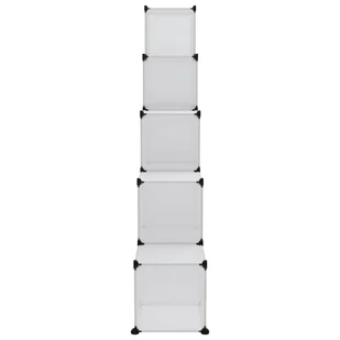 Lumarko Regał kostkowy z 15 przegrodami z drzwiczkami, przezroczysty PP - Regały - miniaturka - grafika 6