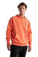 Swetry męskie - DeFacto Sweter z długim rękawem męski - okrągły dekolt bluza męska (pomarańczowy, M), pomarańczowy, M - miniaturka - grafika 1