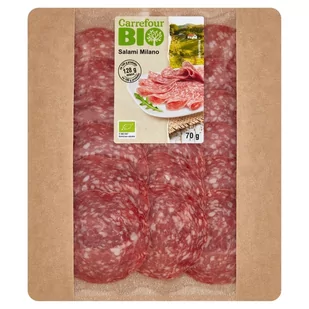 Carrefour Bio Salami Milano 70 g - Kiełbasa i wędliny - miniaturka - grafika 1