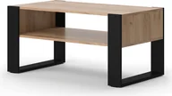 Ławy i stoliki kawowe - Vicco Stolik kawowy Olli, 92 x 45.6 cm z półką, Złoty dąb energetyczny/Czarny - miniaturka - grafika 1