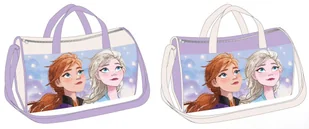 Torba sportowa podróżna Frozen Anna i Elsa niebieska - Torby i wózki na zakupy - miniaturka - grafika 1