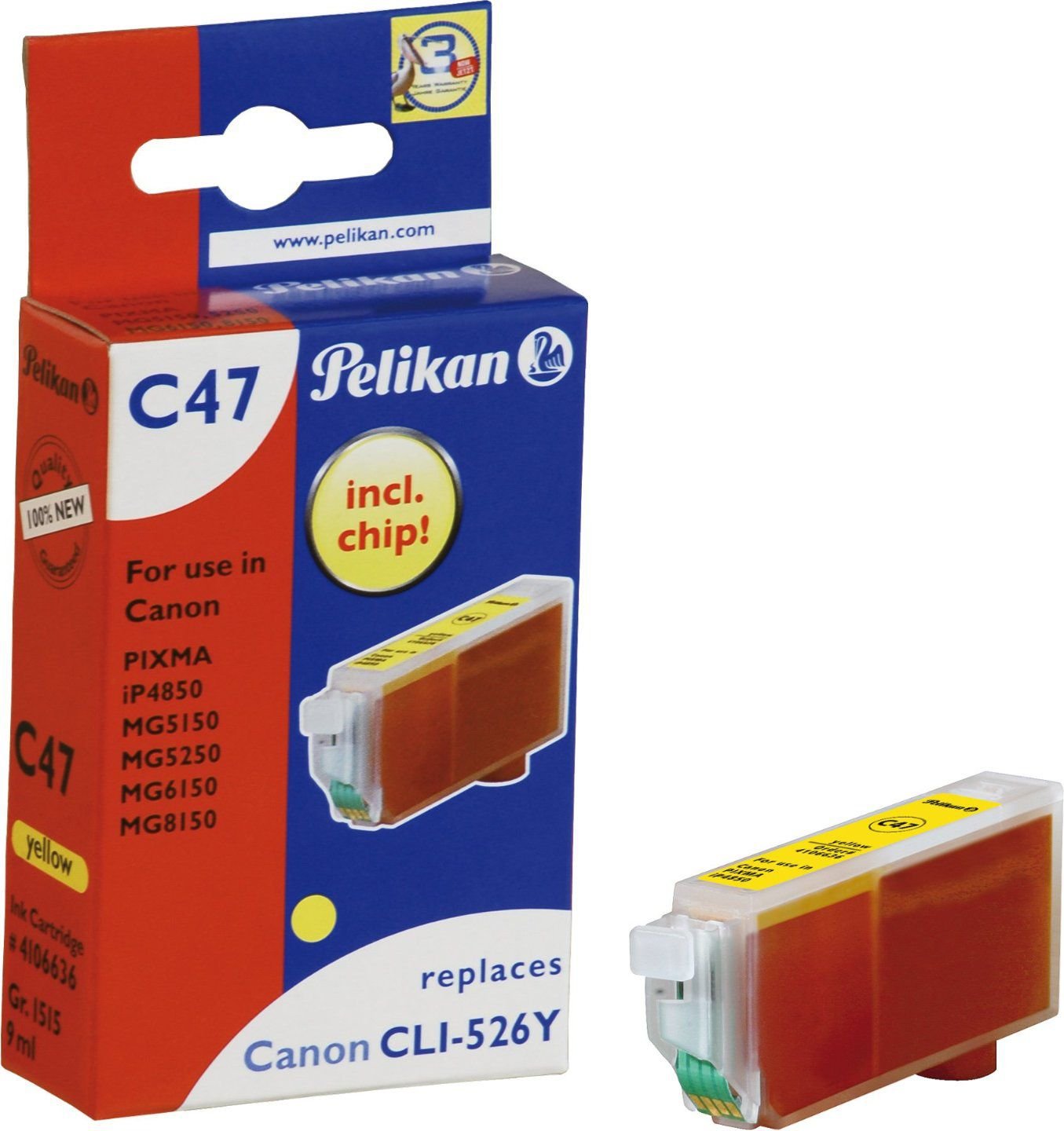 Tusz Pelikan Tusz C47 yellow 9ml 4106636