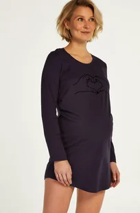 Hunkemöller Ciążowa koszula nocna z długim rękawem Niebieski - Bielizna nocna - miniaturka - grafika 1