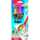 Przybory szkolne - Kredki Colorpeps Oops trójkątne z gumką 12 kol - miniaturka - grafika 1