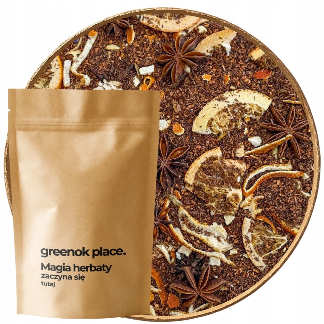 Herbata Rooibos Złote Marzenie 1000g aromatyczna pomarańcza anyż