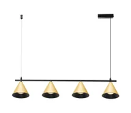 Lampy sufitowe - Żyrandol na lince CONE 4xGU10/10W/230V złoty/czarny - miniaturka - grafika 1