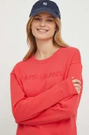 Bluzy damskie - Pepe Jeans bluza bawełniana Hanna damska kolor czerwony z aplikacją - miniaturka - grafika 1