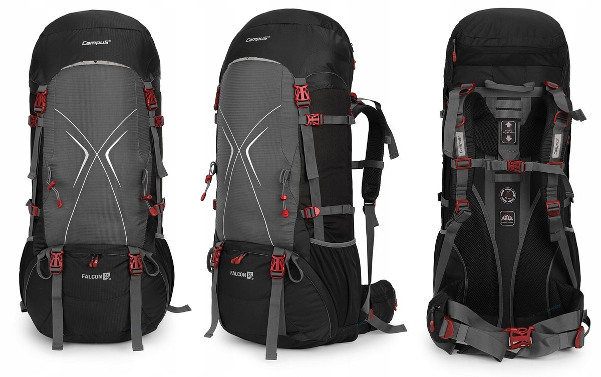 WENTYLOWANY PLECAK GÓRSKI CAMPUS FALCON POJEMNOŚĆ 65L + 10L