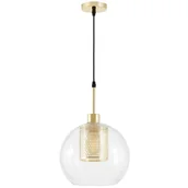 Lampy sufitowe - NOWOCZESNA LAMPA WISZĄCA KLASYCZNE ZŁOTO NET W1 - miniaturka - grafika 1