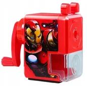 Temperówki - temperówka szkolna do szkoły automatyczna blokada IRON MAN z pojemnikiem - miniaturka - grafika 1