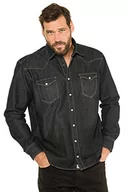 Koszule męskie - JP 1880 koszula męska denim, czarny, 5XL - miniaturka - grafika 1