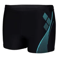 Kąpielówki męskie - Męskie Bokserki kąpielowe ARENA MEN'S SWIM SHORT GRAPHIC 005122/580 – Czarny - miniaturka - grafika 1