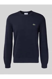 Sweter z dzianiny kroju regular fit z mieszanki bawełny - Lacoste - Swetry męskie - miniaturka - grafika 1