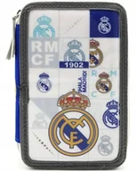 Piórniki - Piórnik szkolny Real Madryt z wyposażeniem dla chłopca rozkładany potrójny - miniaturka - grafika 1