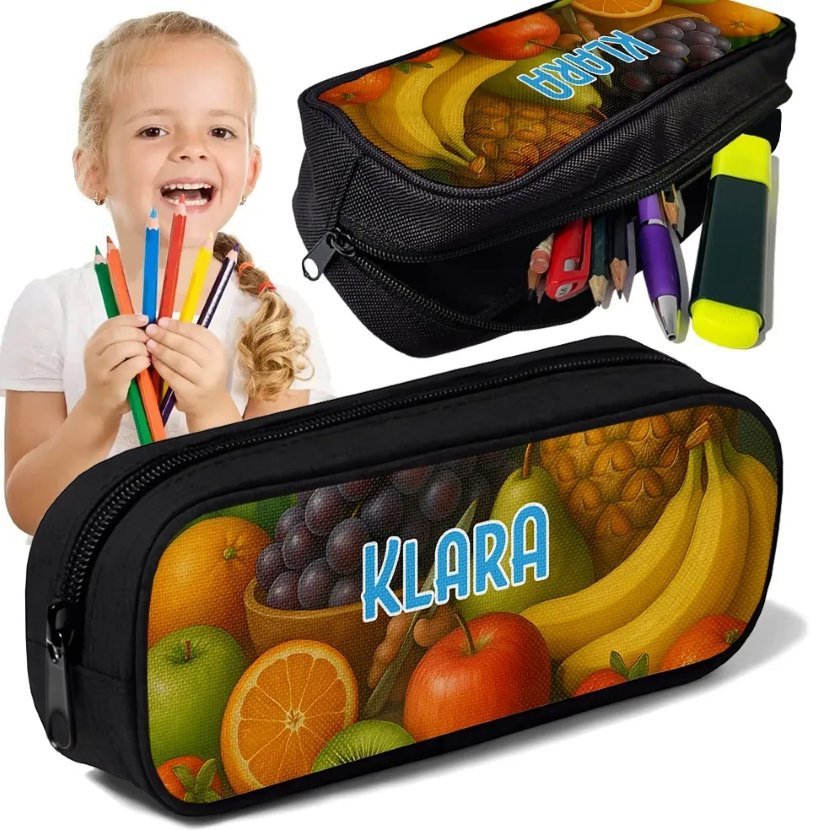 Piórnik TUBA z imieniem Owoce Fruitsy Juicy Personalizowany Szkolny Prezent
