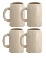 Dzbanki i imbryki - zestaw 4 kufli do piwa Grenzauer 0,5 litra ze znakiem kalibracji kamienny dzbanek 500ml 50cl - miniaturka - grafika 1