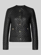 Kurtki damskie - Kurtka skórzana o kroju regular fit z pikowaniem model ‘Louise’ - miniaturka - grafika 1