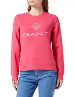 Bluzy damskie - GANT Damska bluza Lock Up C-Neck, Sunset Pink, L - miniaturka - grafika 1